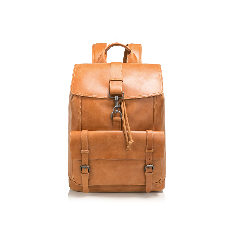 Tawny Anti-Theft Men’s Backpack Genuine Leather Travel Bags