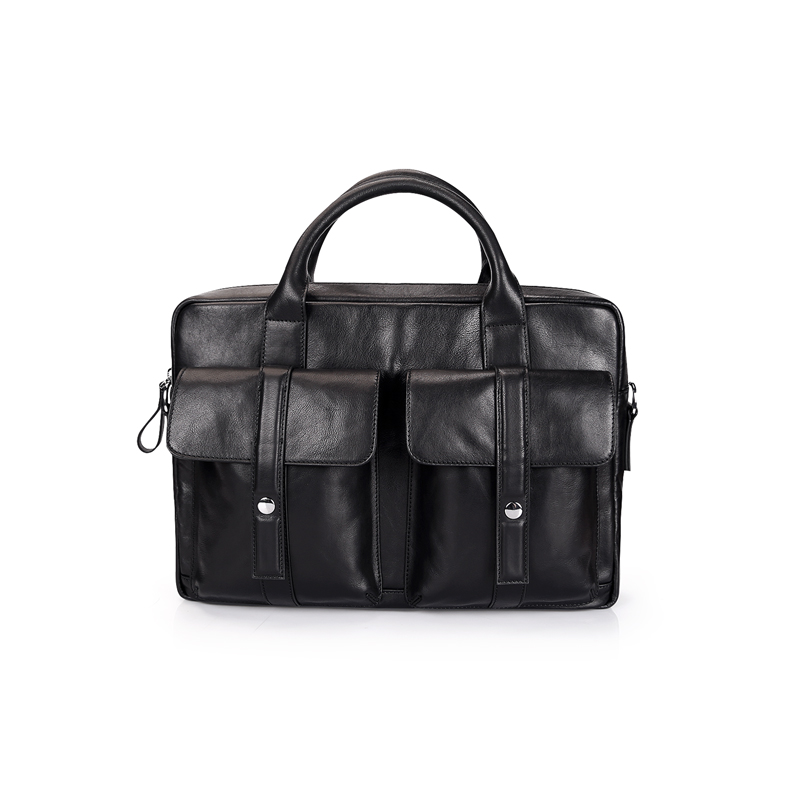 Multi-Functional Men’s Black Leather Travel Waterproof Messenger Bags