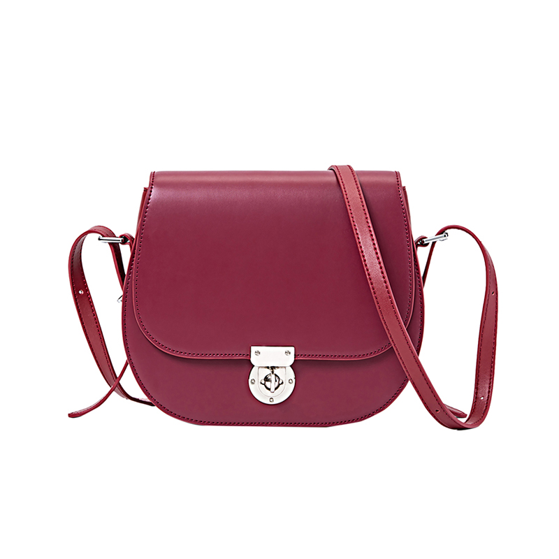 Cute Ladies’ Wine Red Leather Crossbody Bags for Women
