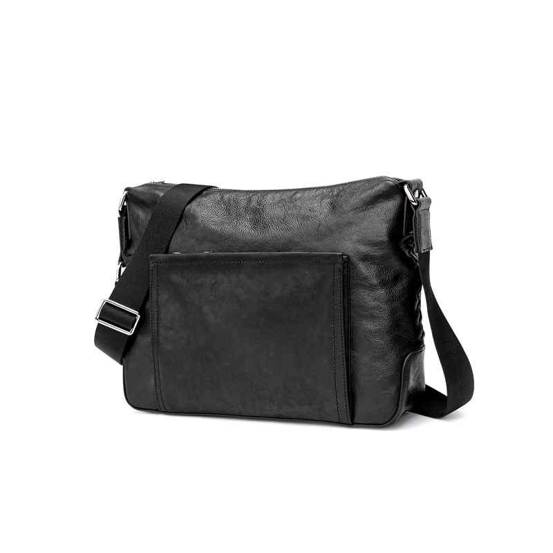 Men’s Vintage Black Genuine Leather Messenger Bags