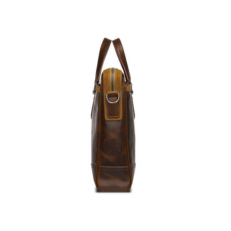 Wholesale New Design Brown Men’s Genuine Leather Laptop Bags