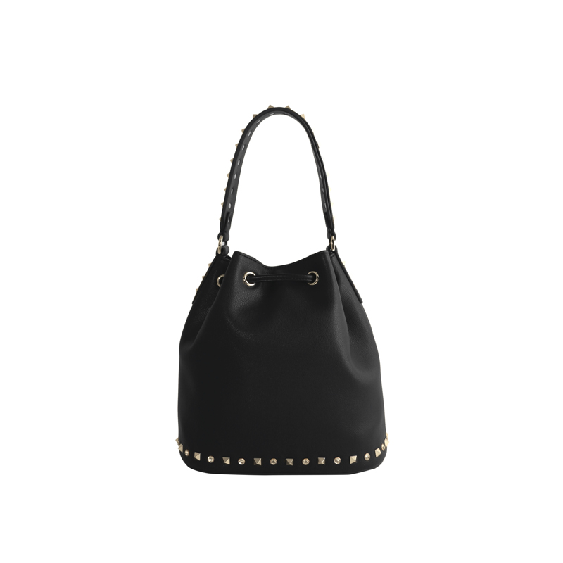 Large Capacity Women’s Black Genuine Leather Hobo Shoulder Bags