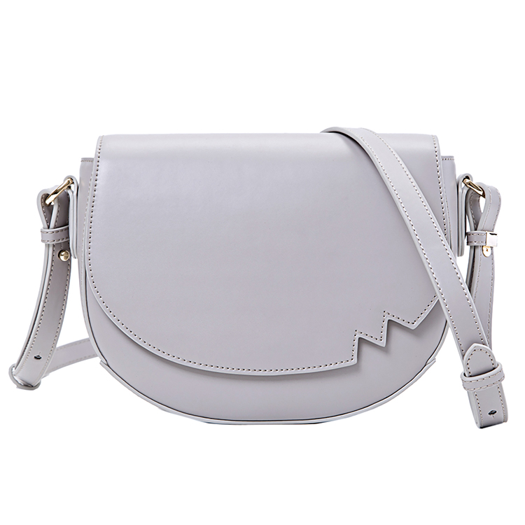 Fashion trendy grey leather crossbody bag online