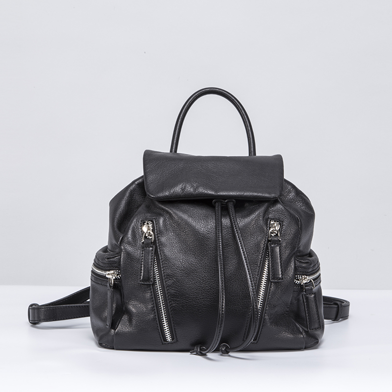 OEM Fashion Designer Soft Leather Backpack for Ladies