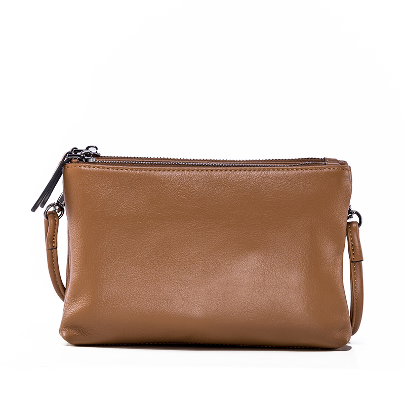 Small Size double parts genuine leather crossbody bag