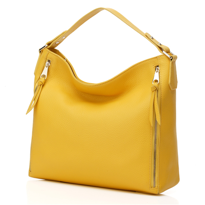 Custom Fashion Brand Full Grain Leather High Quality Women Casual Tote Handbag