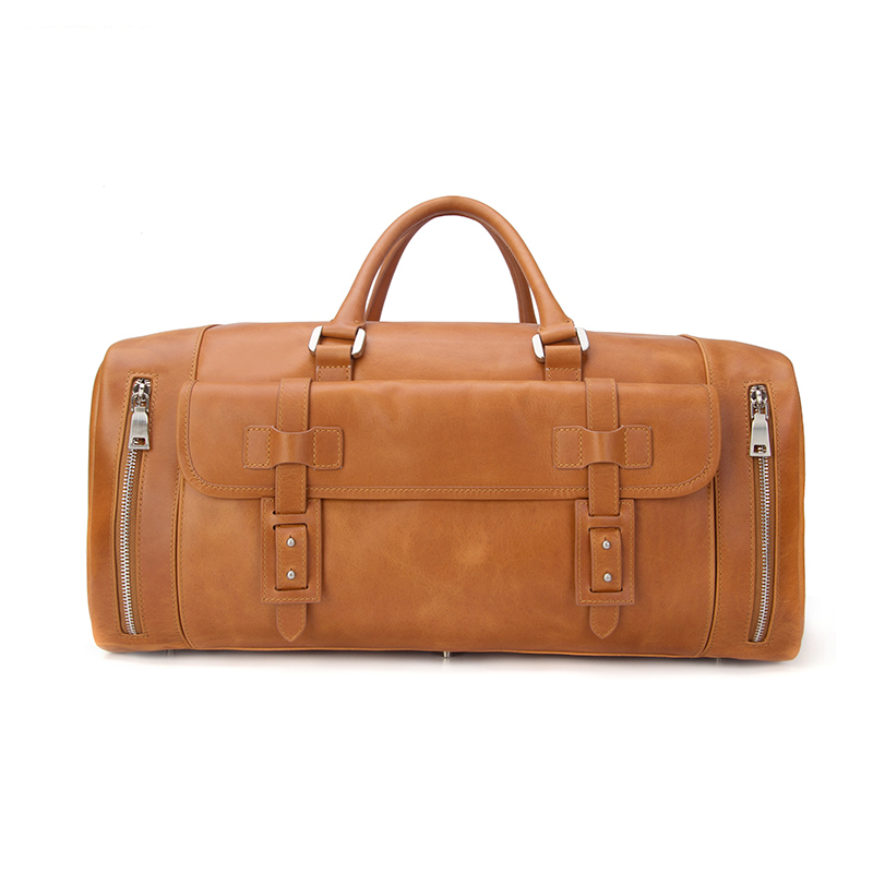 Customized high-end market top layer cowhide fashion travel bag