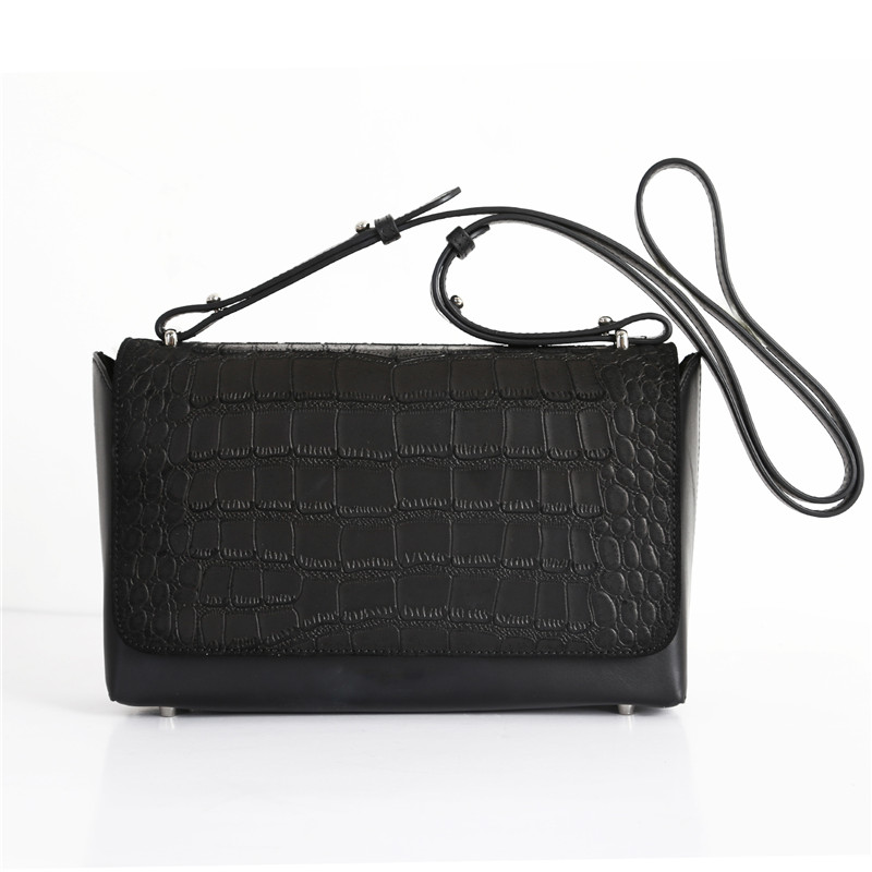 Italian cow leather crocodile embossed leather women’s small crossbody bags