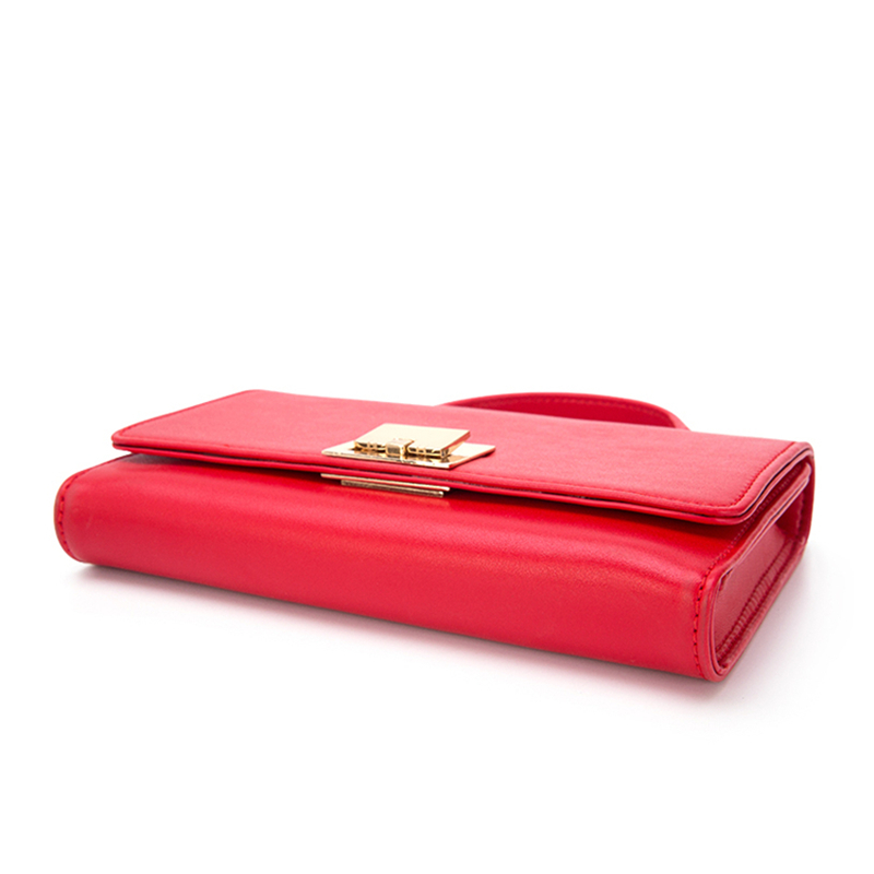 Custom small size Fashion Card Slots Phone Lipstick genuine leather crossbody bag