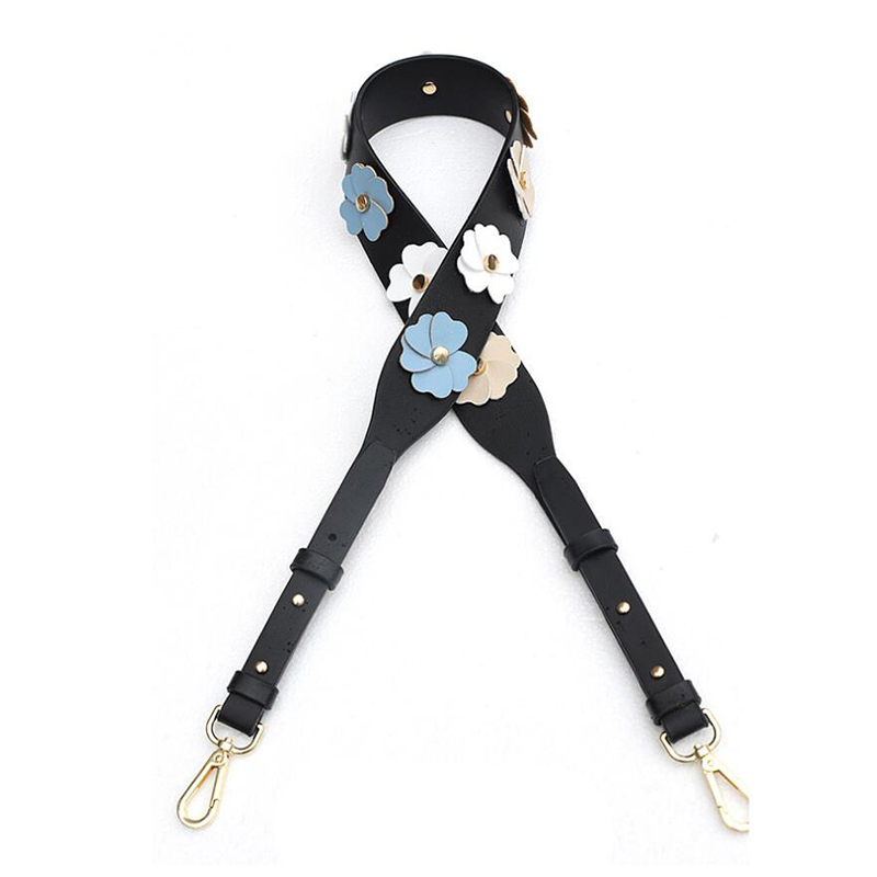 Wholesale fashion designer flower leather straps for women handbags
