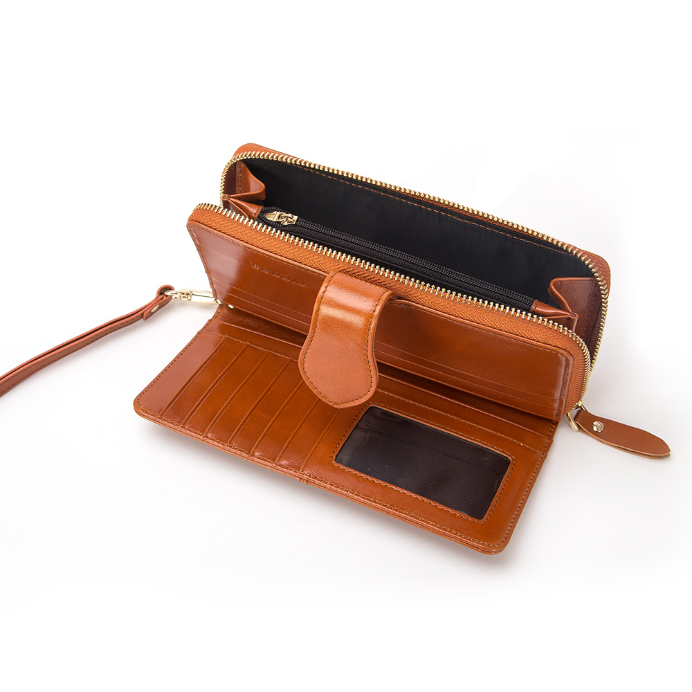 New Design oem women wallet genuine leather lady’s clutch wallet