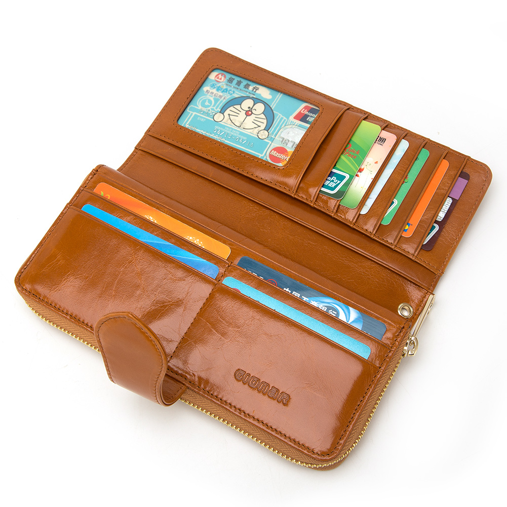New Design oem women wallet genuine leather lady’s clutch wallet
