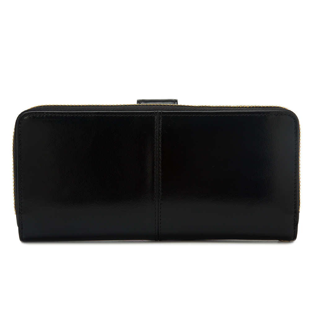 Custom Black Color Large capacity women wallet genuine leather lady’s clutch Wrist wallet