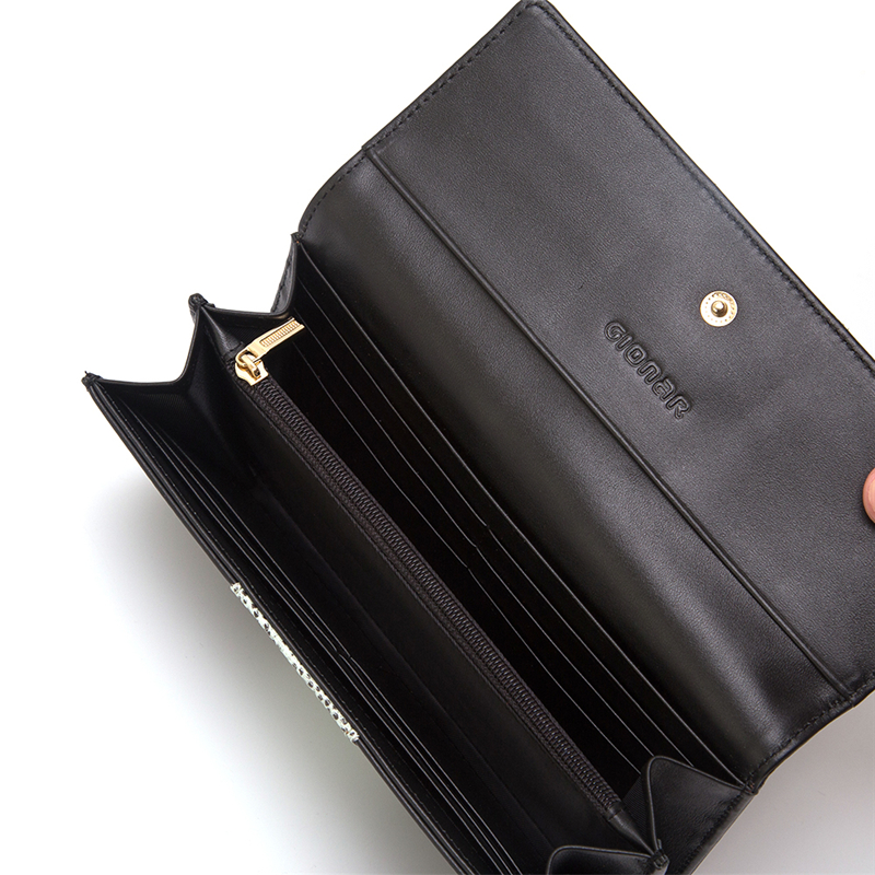 Custom Printing High Quality Genuine Calf Leather Ladies purse Wallet