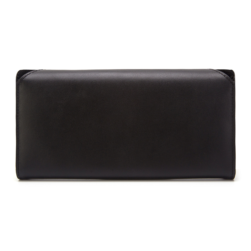 OEM calf leather suede leather women long purse wallet