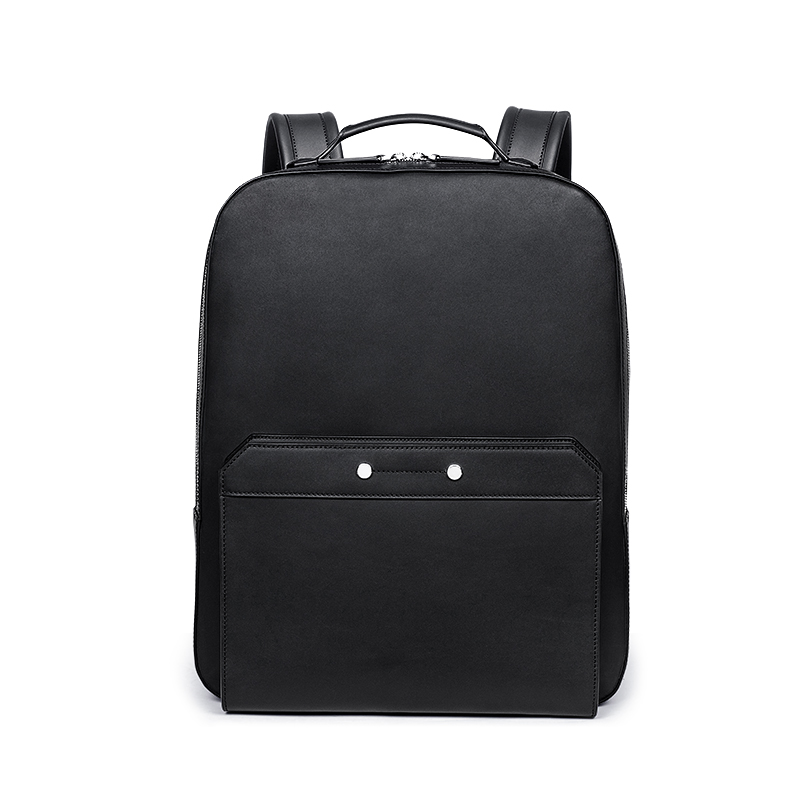 Custom Top Quality Calf Leather Men’s Multifunctional laptop bakcpack with Waterproof cover outside