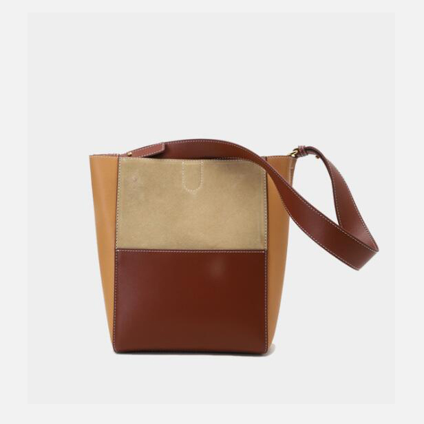 Custom fashion Full grain leather women handbag set with inside pouch