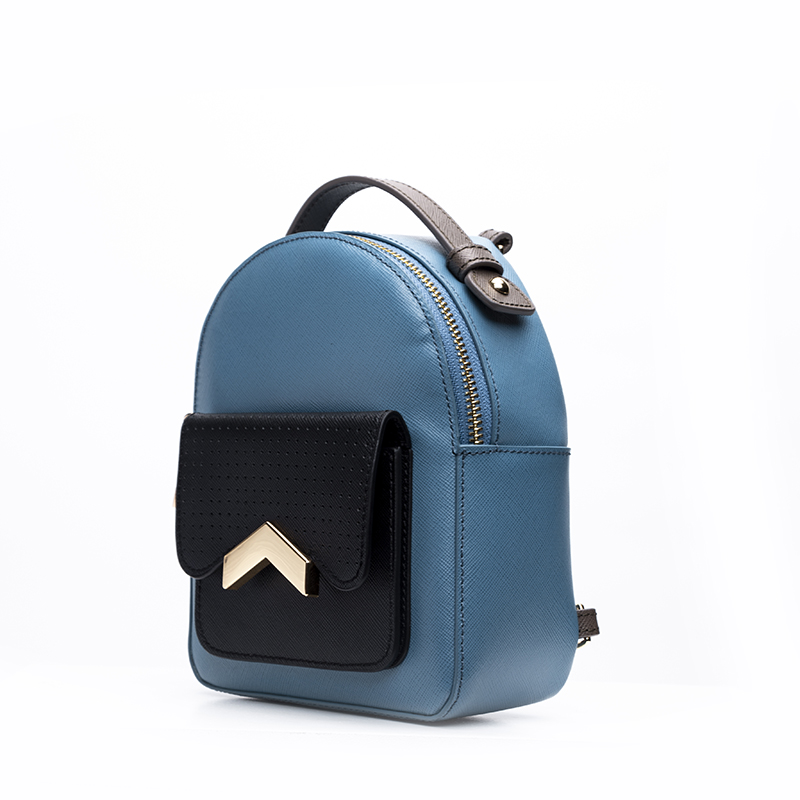OEM fashion saffiano leather mini backpack for women