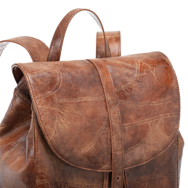 Custom Vintage style women faux leather backpack