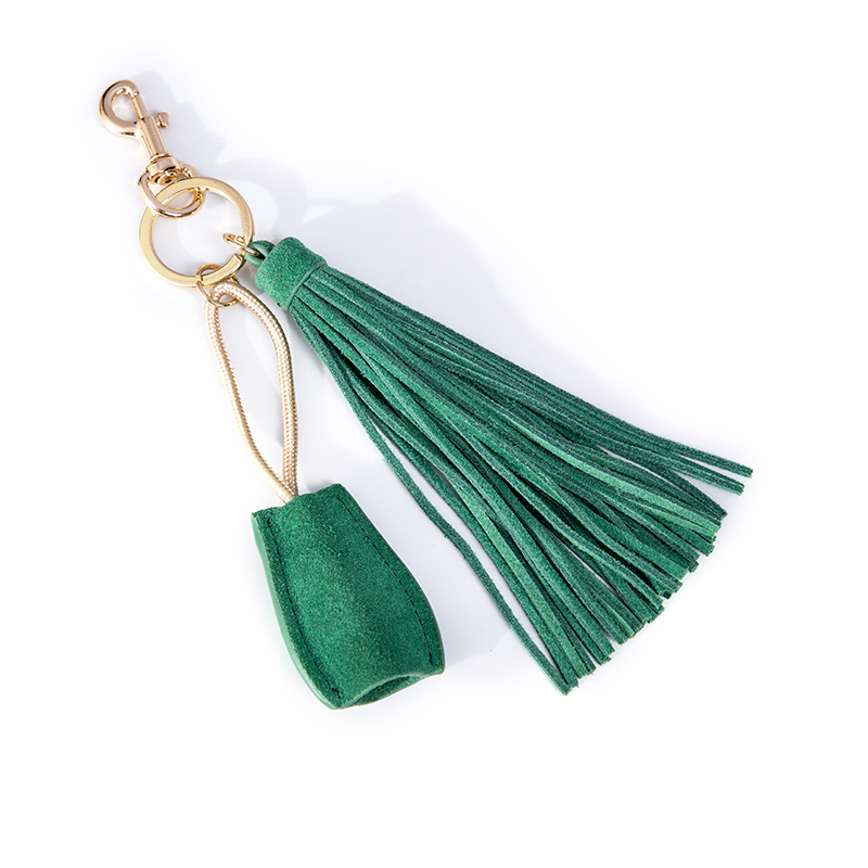 Customized cowhide tassel  USB charging cable keychain