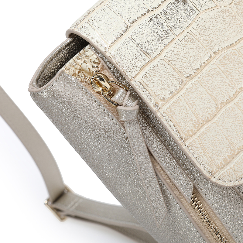 Custom 2020 Crocodile embossed flap small mini vegan leather backpack
