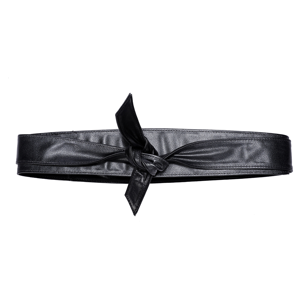 Custom Genuine Leather full Black Waist Belt for Ladies