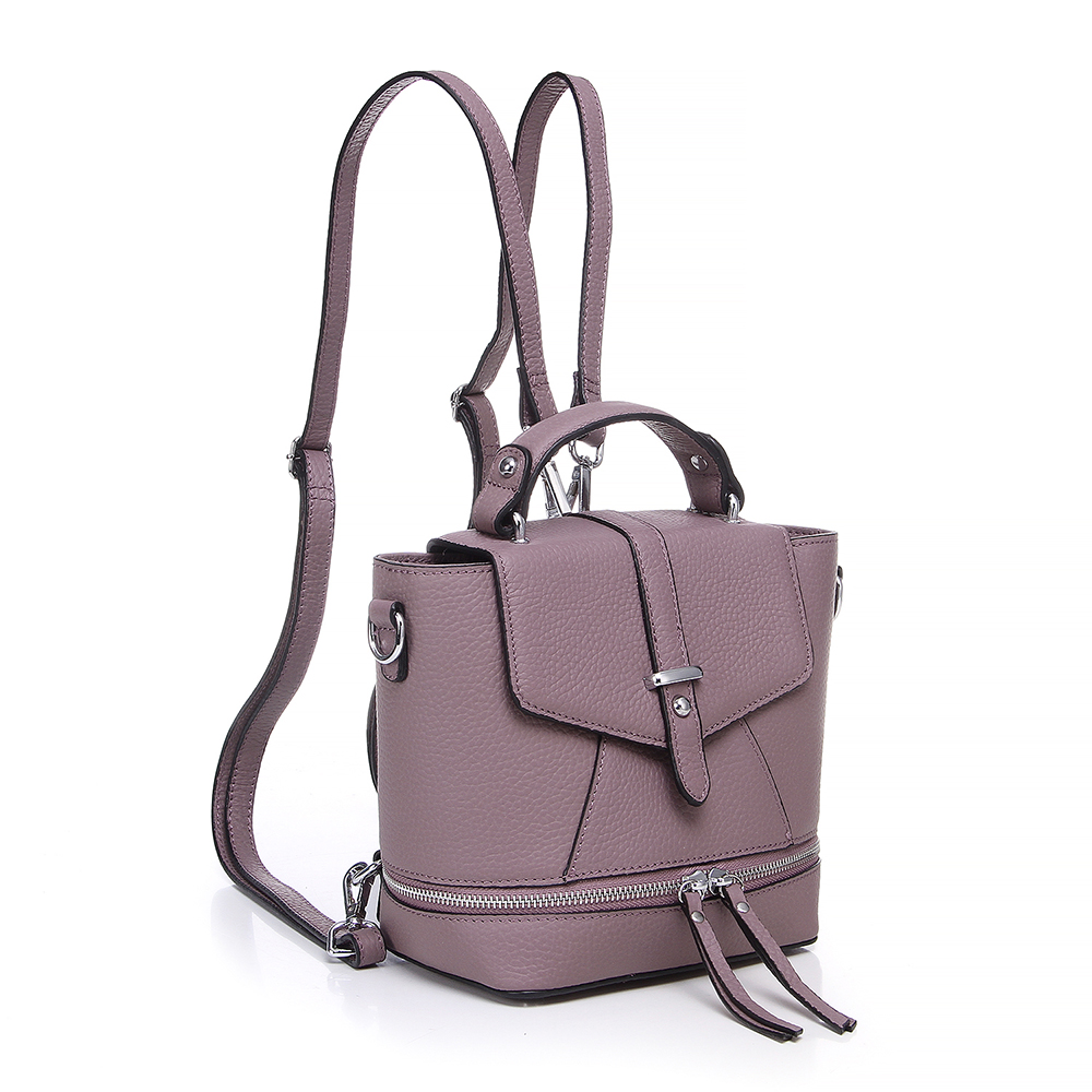 OEM women fashion grain leather backpack