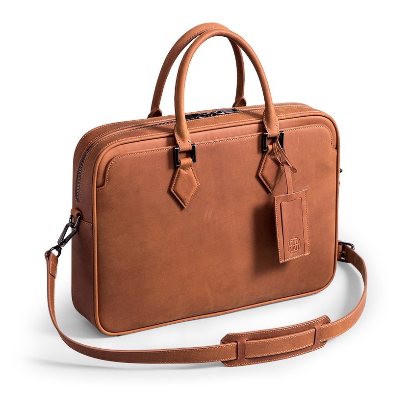 Custom Brown Vintage Leather Men’s Briefcase