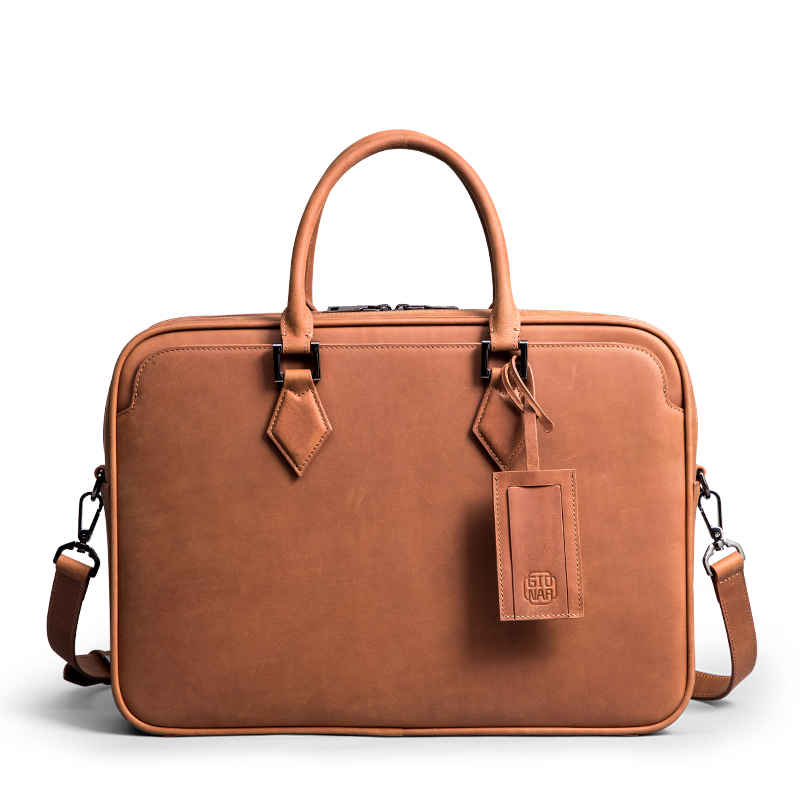Custom Brown Vintage Leather Men’s Briefcase
