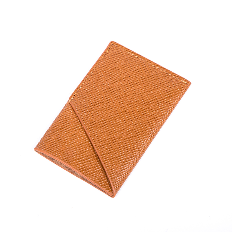 Custom Simple Saffiano Leather Card Holder