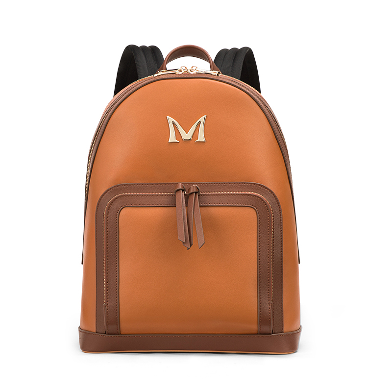 Full Grain Luxury Large Capacity Laptop backpack with custom logo