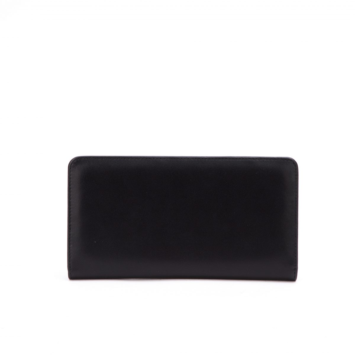Simple genuine leather long wallet