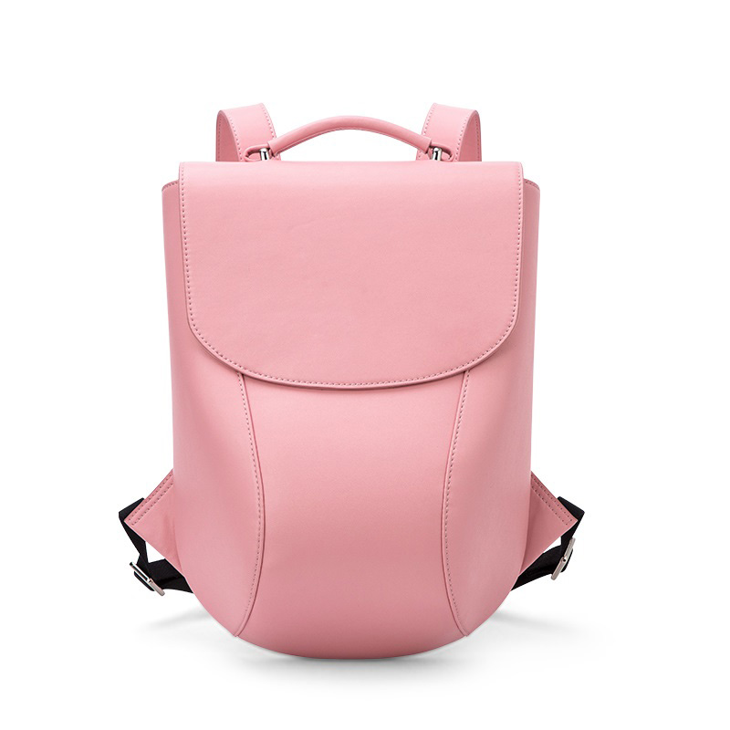 Pink Cute Student Vegan Leather Backpack