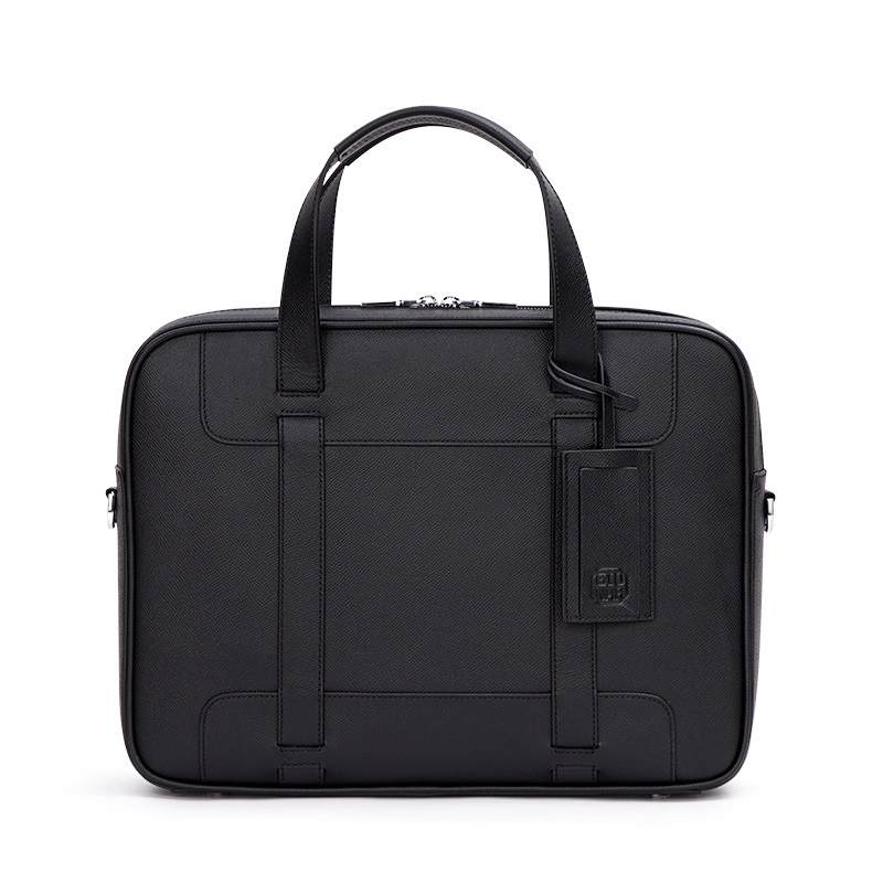 Black Saffiano Luxury Briefcase For Men
