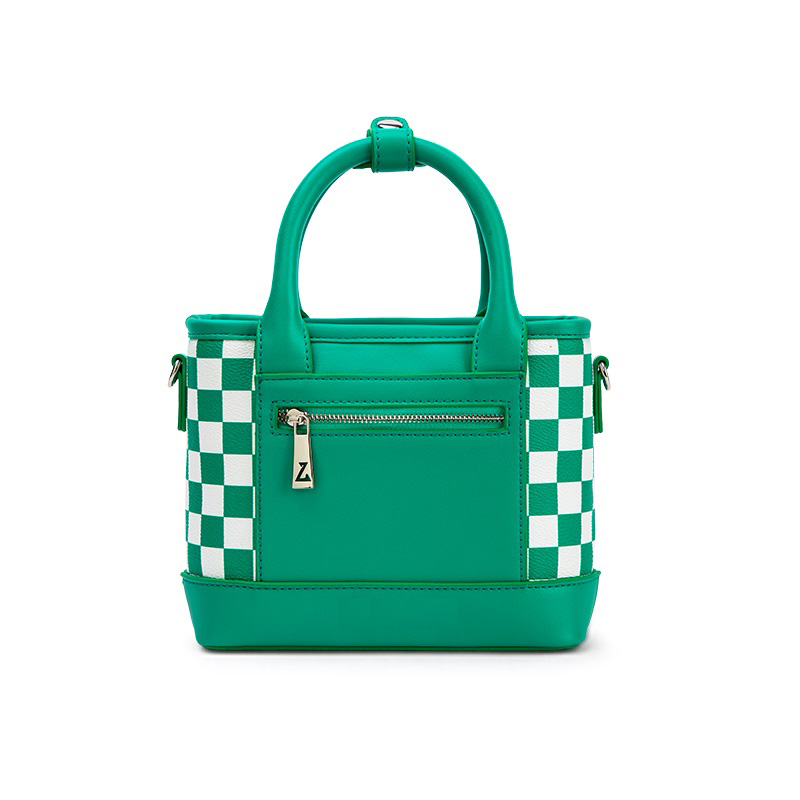 Custom Fashion Green Pu Leather Tote Handbag