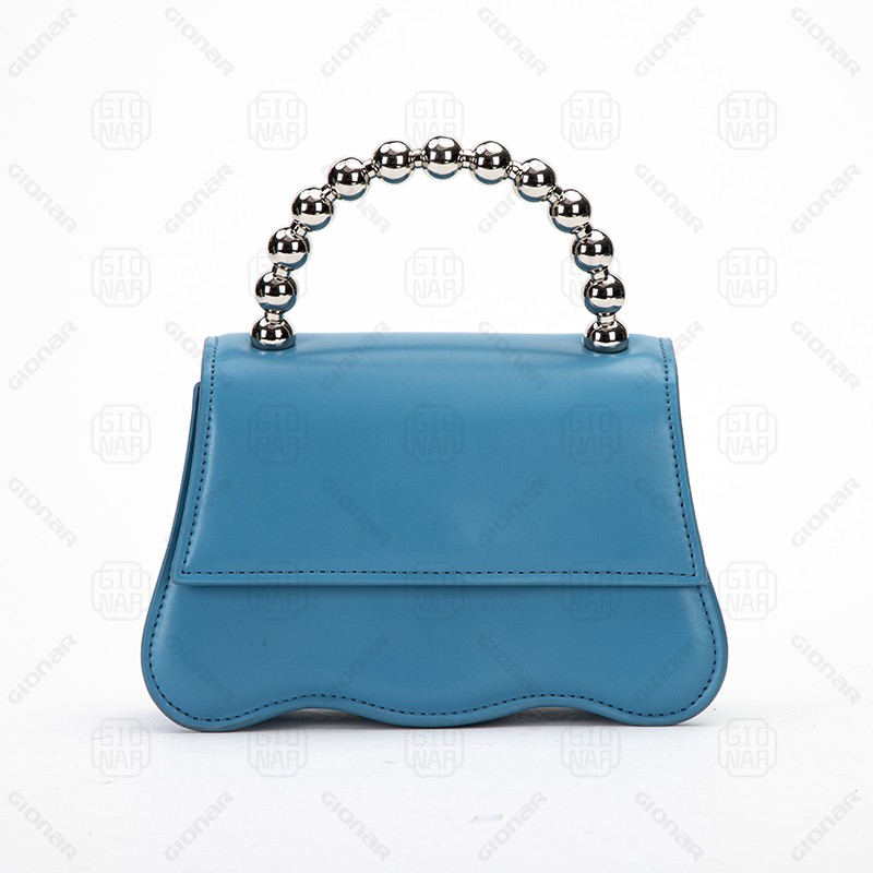 Custom Leather Tote handbag with Metal Handle