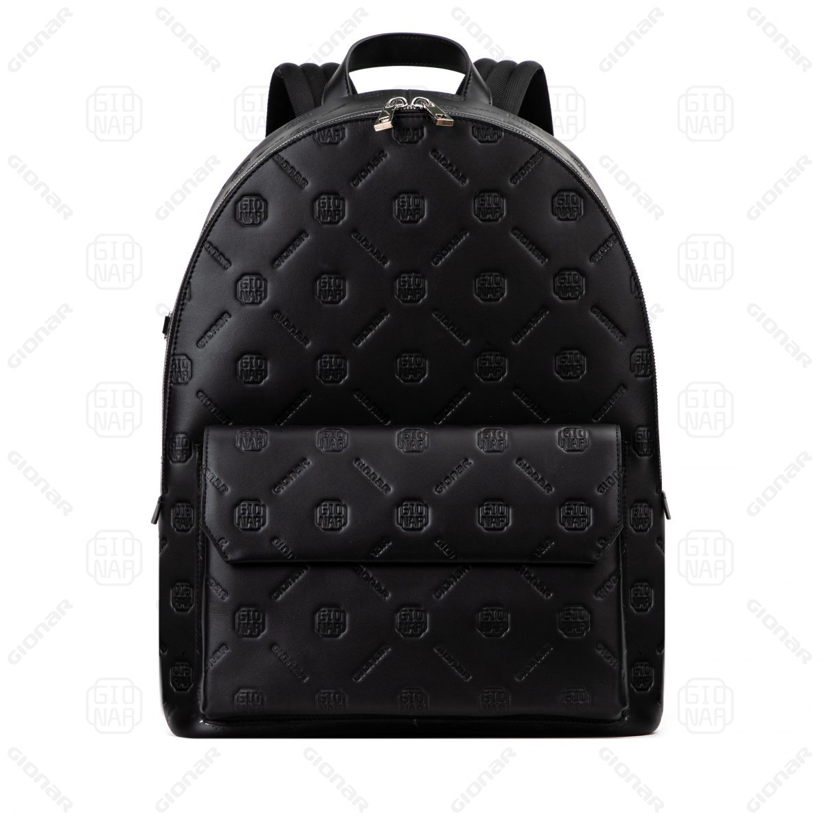 Custom Smooth Leather Backpack with Embossed Logo