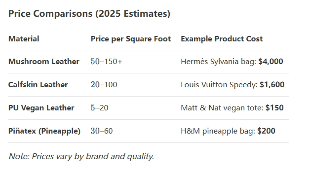 Is mushroom leather expensive