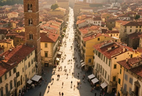 The leather bag market in Florence