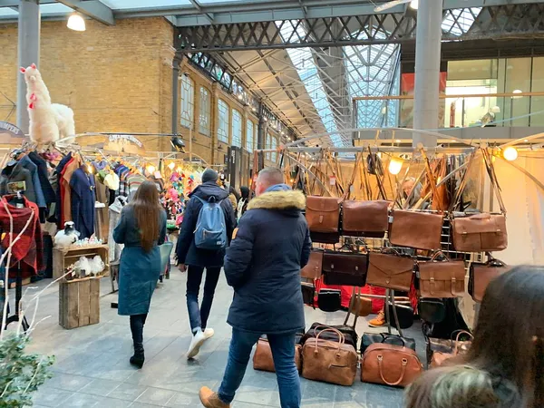 Old Spitalfields Leather Tote Bag Market in London