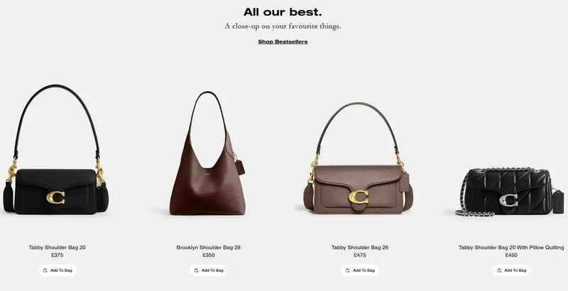 Coach bag is a designer brand