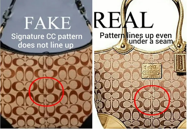 The texture of leather distinguishes authenticity