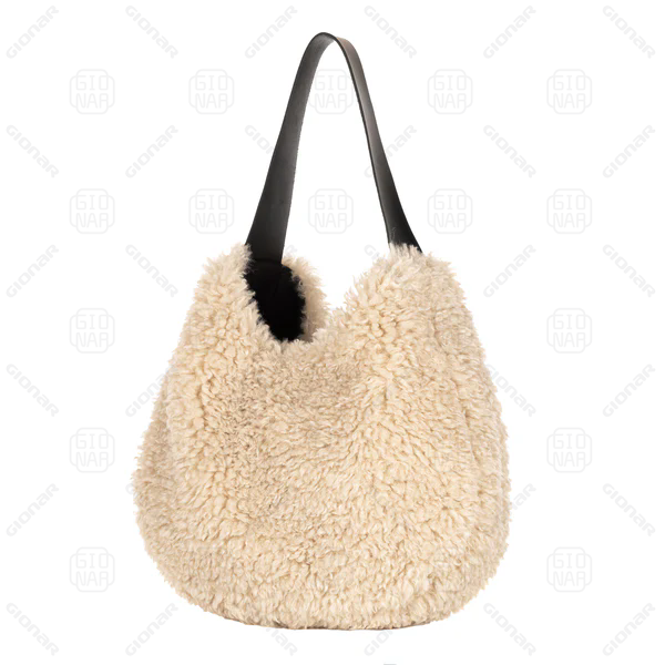 Real Leather Shearling Wool Shoulder bag for Women
