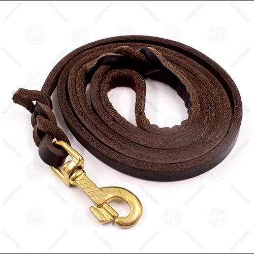 Custom Dogs Leash High Quality Durable Pet Cowhide Traction Rope