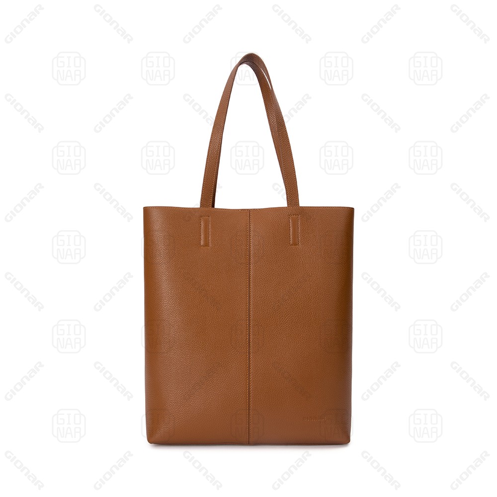 OEM Custom Produce Vintage Cowhide Leather Tote Bag Luxury Vertical Genuine Leather Purse Bag for Women