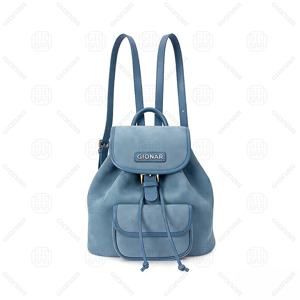 OEM Custom High Quality Suede Leather Backpack for Women