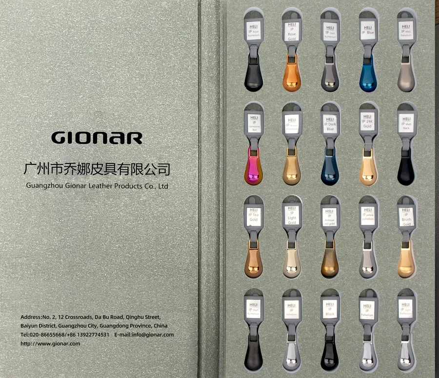 Ion-Plated Finishes on Bags hardware